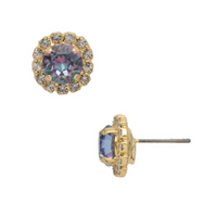 Sorrelli Haute Halo Stud Earrings in Vitrail Light