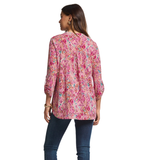 Dear Scarlett "Lizzy" Top In Taupe Multi