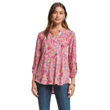 Dear Scarlett "Lizzy" Top In Taupe Multi