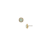 Sorrelli Haute Halo Stud Earrings in Aquamarine