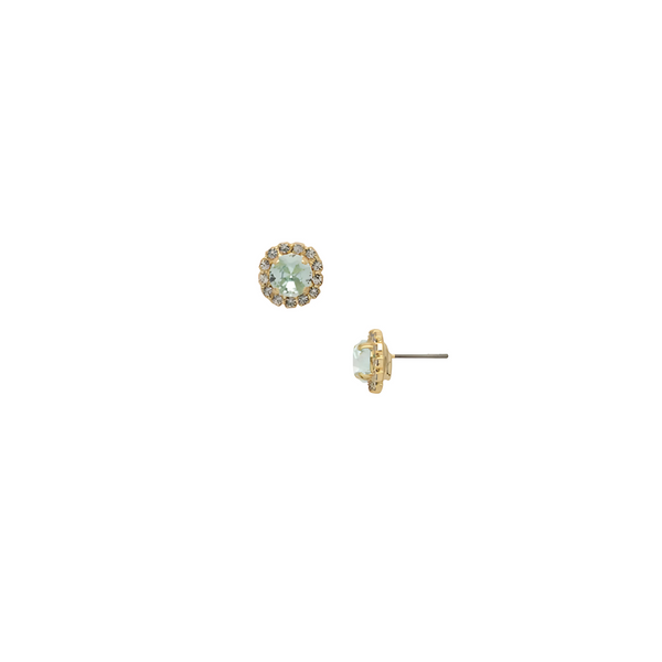Sorrelli Haute Halo Stud Earrings in Aquamarine