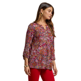 Dear Scarlett "LizLuxe" Faux Pocket Top in Violet