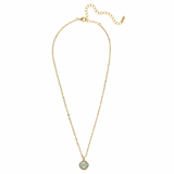 Sorrelli Haute Halo Pendant Necklace in Aquamarine