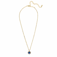 Sorrelli Haute Halo Pendant Necklace in Royal Blue Delite