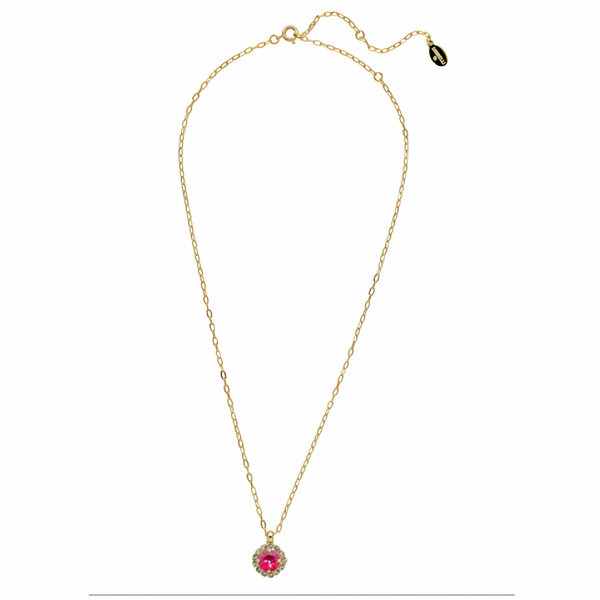 Sorrelli Haute Halo Pendant Necklace in Royal Red Delite