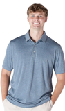 Simply Southern Men’s Polo in Heathered Blue