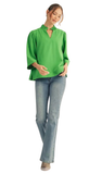 Jodifl Crinkled 3/4 Sleeve Top, Assorted Colors