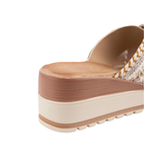 CCOCCI Boho Braided Cross Strap Platform Sandal