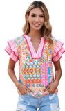 LDC Patchwork Tiered Blouse