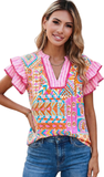 LDC Patchwork Tiered Blouse