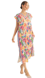 JODIFL Bright Patterned Midi Dress