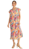 JODIFL Bright Patterned Midi Dress