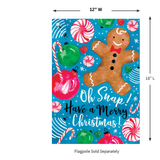 ‘Oh Snap!’ Christmas Decorative Flag