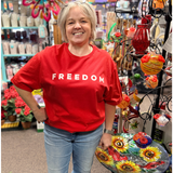 FREEDOM T-SHIRT in RED (GILDAN)