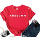 FREEDOM T-SHIRT in RED (GILDAN)