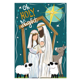 ‘Oh Holy Night’ Burlap Decorative Flag