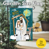 ‘Oh Holy Night’ Burlap Decorative Flag