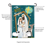 ‘Oh Holy Night’ Burlap Decorative Flag