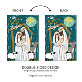 ‘Oh Holy Night’ Burlap Decorative Flag