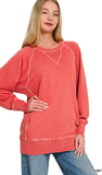 Zenana French Terry Pullover with Pockets, Assorted Colors