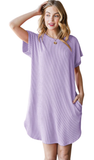 HEIMISH Solid Urban Ribbed Mini Dress, Assorted Colors