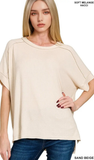 ZENANA Soft Melange Hi Low Top, Assorted Colors