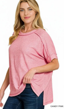 ZENANA Soft Melange Hi Low Top, Assorted Colors