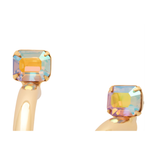 Sorrelli Keeley Emerald Cut Hoop Earrings, Light Colorado Aurora Borrealis