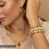 Sorrelli Keeley Emerald Cut Hoop Earrings, Light Colorado Aurora Borrealis