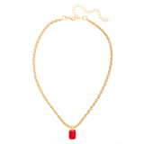 Sorrelli Emerald Rope Chain Pendant Necklace, Fireside