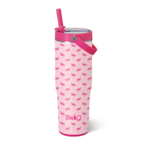 SWIG Leakproof To-Go 30oz Tumbler, ‘FLAMINGOS’