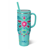 SWIG Leakproof Mega Mug 40oz “Flora Azul”