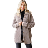 7th Ray Ribbed Shacket, Assorted Colors