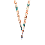 ALOHA LANYARD ‘Faded Pink / Teal Flowers’