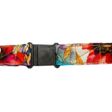 ALOHA LANYARD ‘Watercolor Red / Blue Flowers’