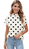 LDC PolkaDot Mock Neck Top