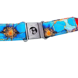 ALOHA LANYARD ‘Watercolor Red / Blue Flowers’