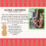 ALOHA LANYARD ‘Pink, Yellow & Green Flowers’