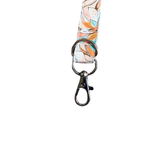 ALOHA LANYARD ‘Faded Pink / Teal Flowers’