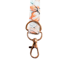 ALOHA LANYARD ‘Faded Pink / Teal Flowers’