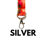 ALOHA LANYARD ‘Watercolor Red / Blue Flowers’