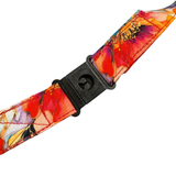 ALOHA LANYARD ‘Watercolor Red / Blue Flowers’