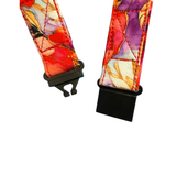 ALOHA LANYARD ‘Watercolor Red / Blue Flowers’
