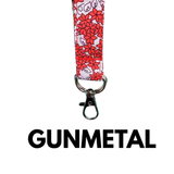 ALOHA LANYARD ‘Small Red Flowers’