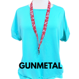 ALOHA LANYARD ‘Small Red Flowers’