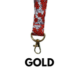 ALOHA LANYARD ‘Small Red Flowers’