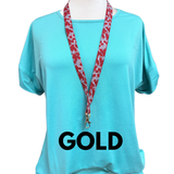 ALOHA LANYARD ‘Small Red Flowers’