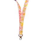 ALOHA LANYARD ‘Pink, Yellow & Green Flowers’