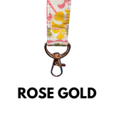 ALOHA LANYARD ‘Pink, Yellow & Green Flowers’