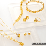 SORRELLI Haute Halo Dangle Earrings in Light Topaz